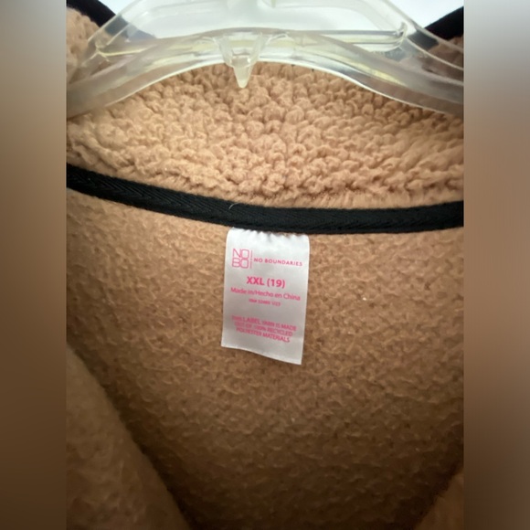 Brown fuzzy half zip - Picture 2 of 6